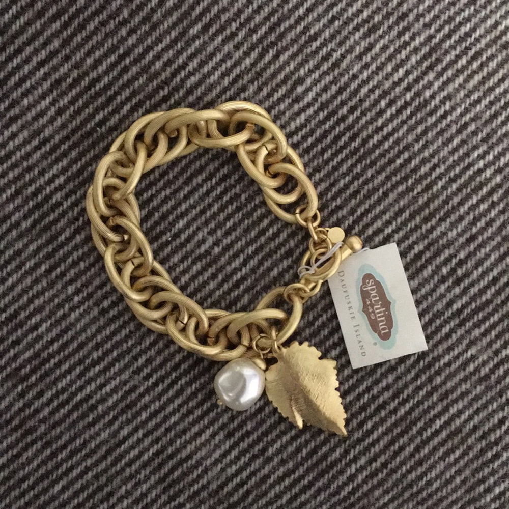 Gold plated Grape Leaf Bracelet